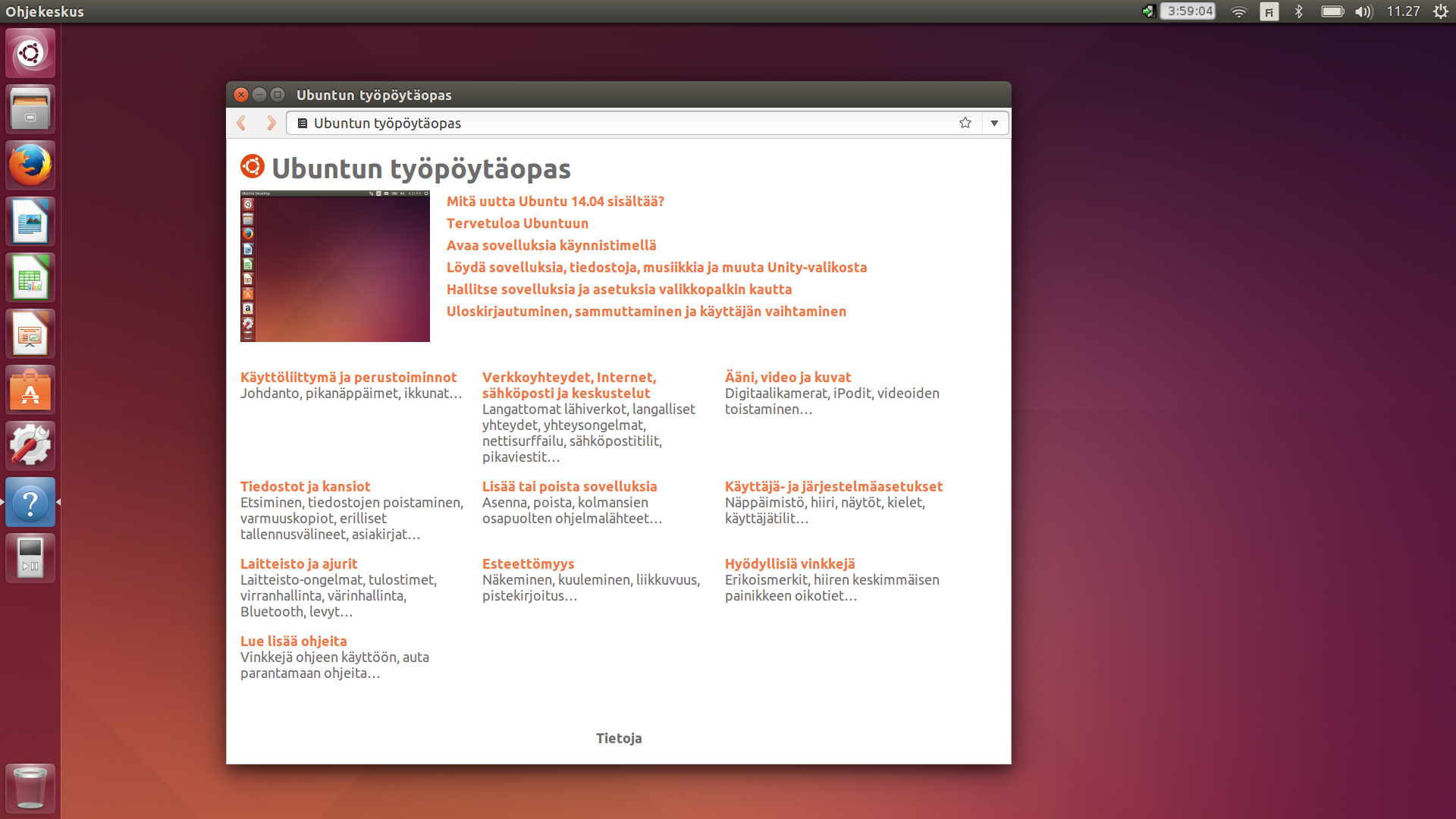 galleryimage:UbuntunUnity-työpöytä