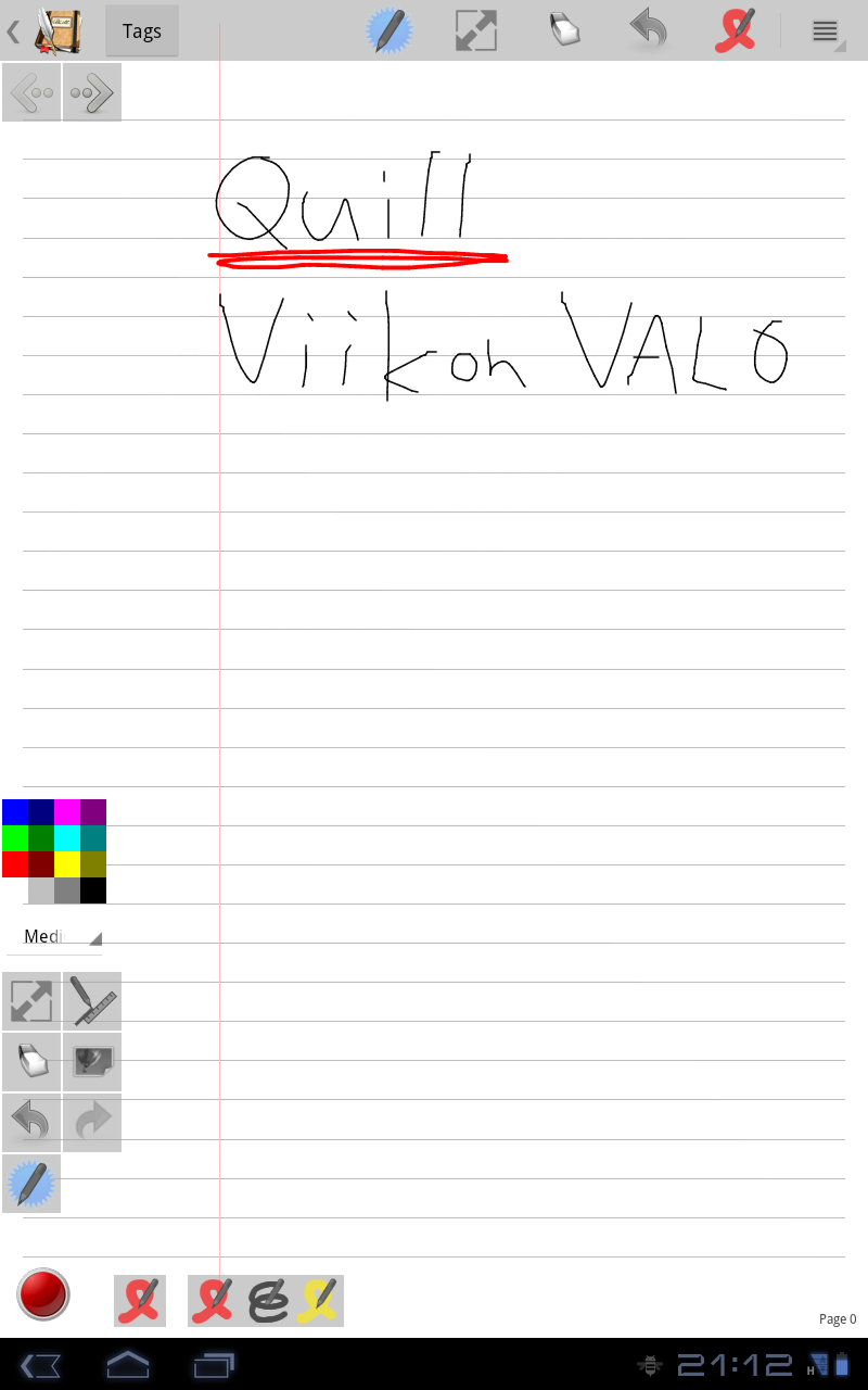fig:galleryimage:Vähän käsin kirjoitettua tekstiä ja vasemman alanurkan punaisesta ikonista tuleva työkaluvalikko. galleryimage:Vähän käsin kirjoitettua tekstiä ja vasemmanalanurkan punaisesta ikonista tulevatyökaluvalikko.