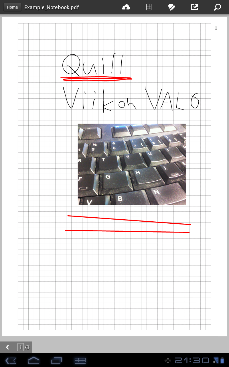 fig:galleryimage:Pdf-tiedostoksi tallennettu kolmesivuinen muistikirja avattuna Adoben readerissa. galleryimage:Pdf-tiedostoksi tallennettu kolmesivuinen muistikirjaavattuna Adobenreaderissa.