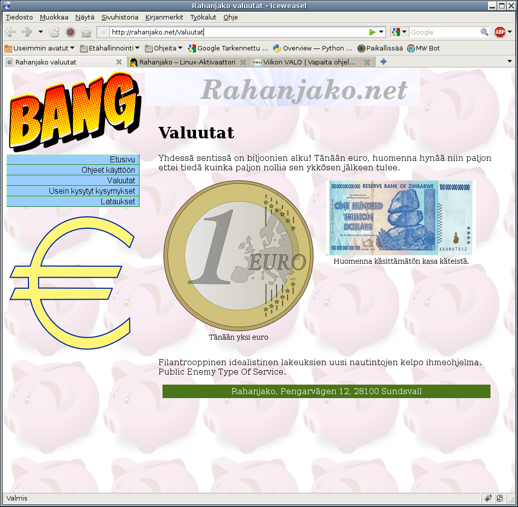 galleryimage:Muitakin valuuttojatarjolla